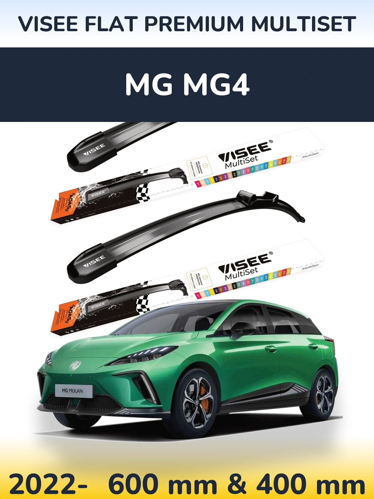 Ștergătoare VISEE FLAT PREMIUM MultiSet pentru MG MG4