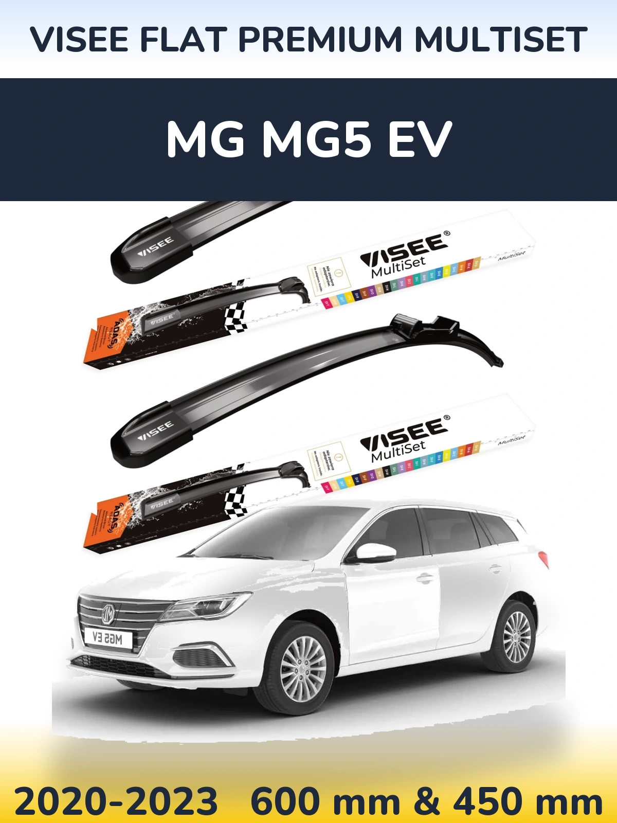 Ștergătoare VISEE FLAT PREMIUM MultiSet pentru MG MG5 EV