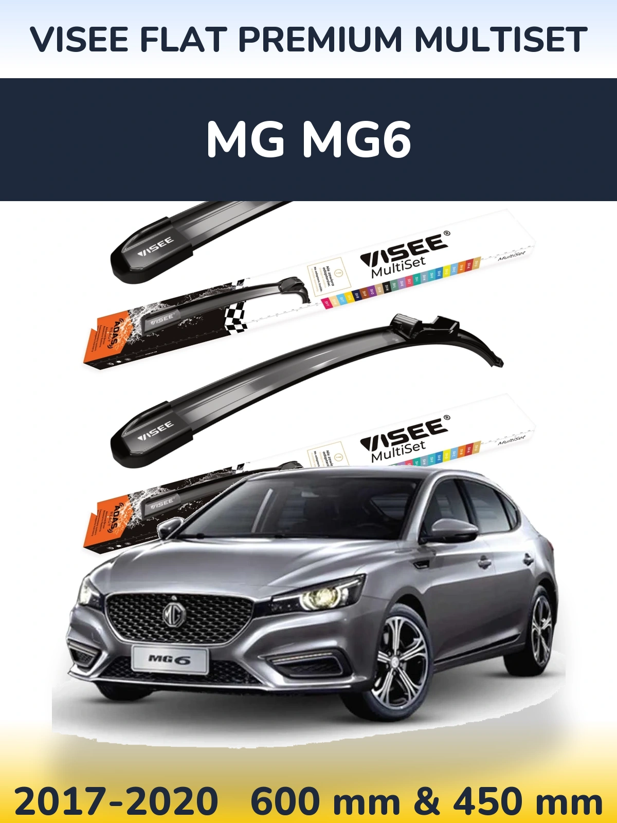 Ștergătoare VISEE FLAT PREMIUM MultiSet pentru MG MG6