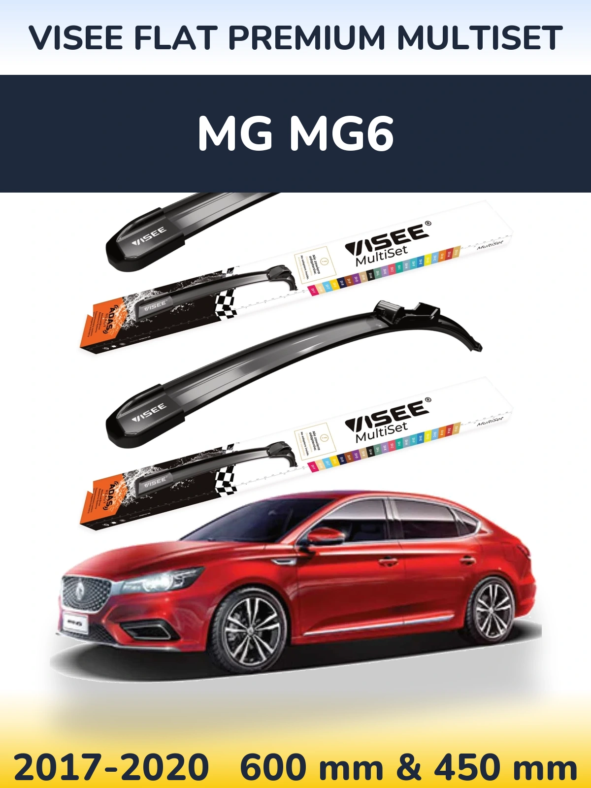 Ștergătoare VISEE FLAT PREMIUM MultiSet pentru MG MG6