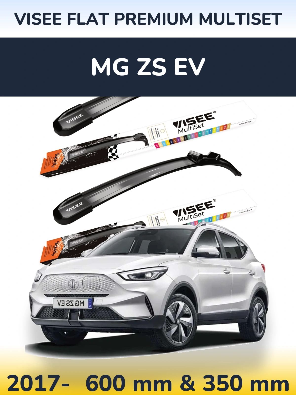 Ștergătoare VISEE FLAT PREMIUM MultiSet pentru MG ZS EV