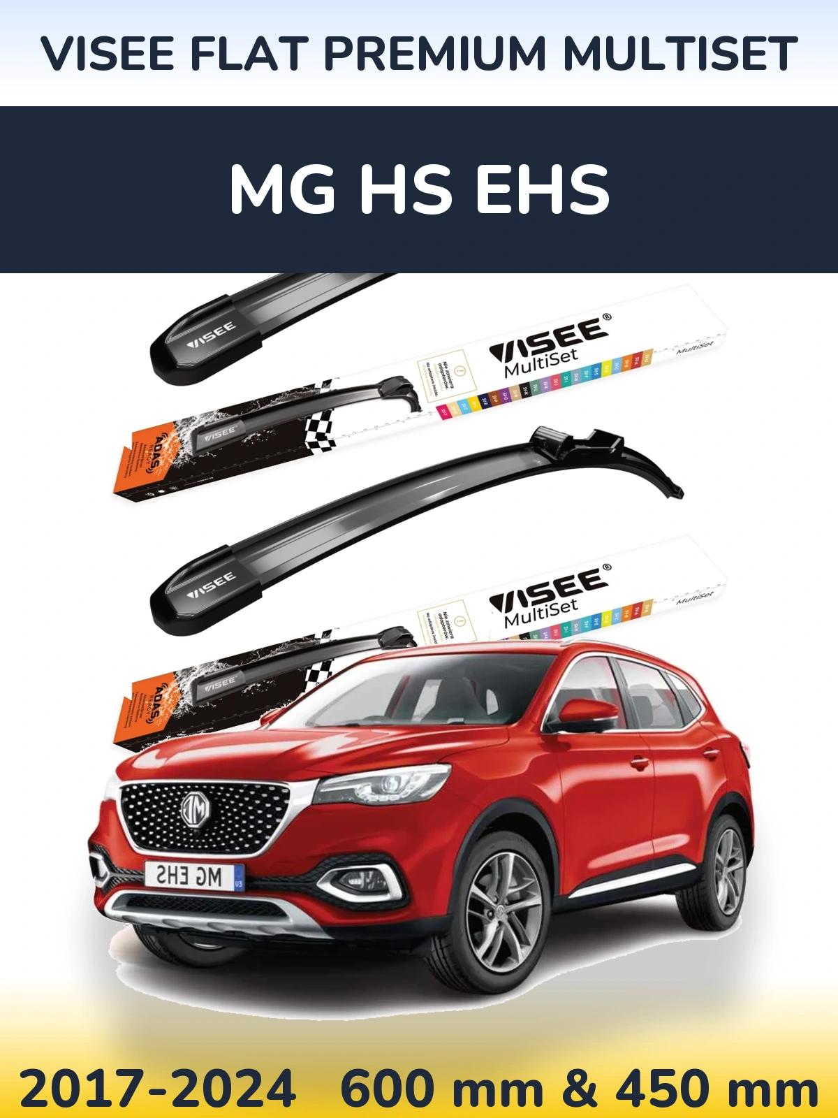 Ștergătoare VISEE FLAT PREMIUM MultiSet pentru MG HS eHS