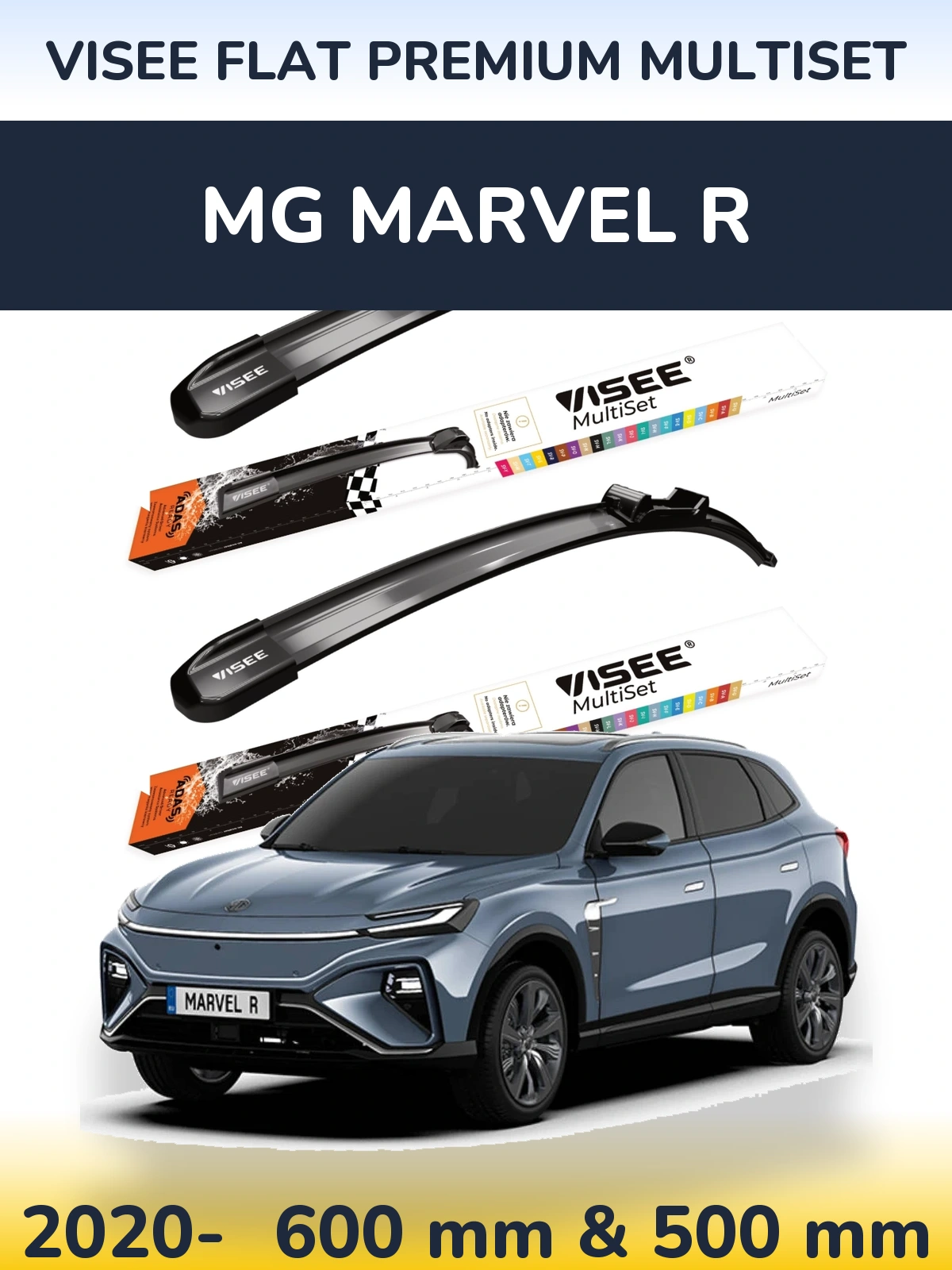 Ștergătoare VISEE FLAT PREMIUM MultiSet pentru MG Marvel R