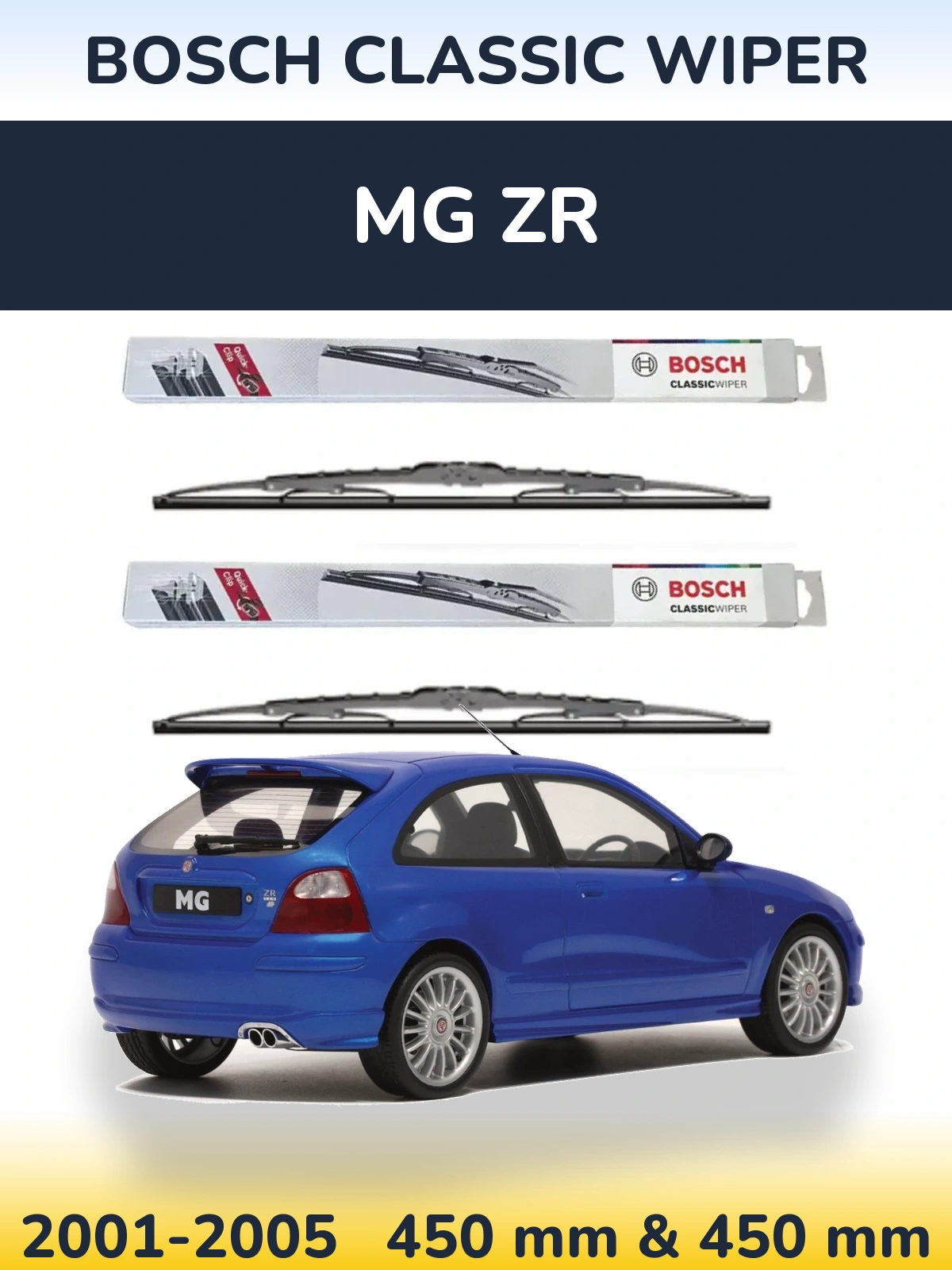 Ștergătoare BOSCH Classic Wiper pentru MG ZR