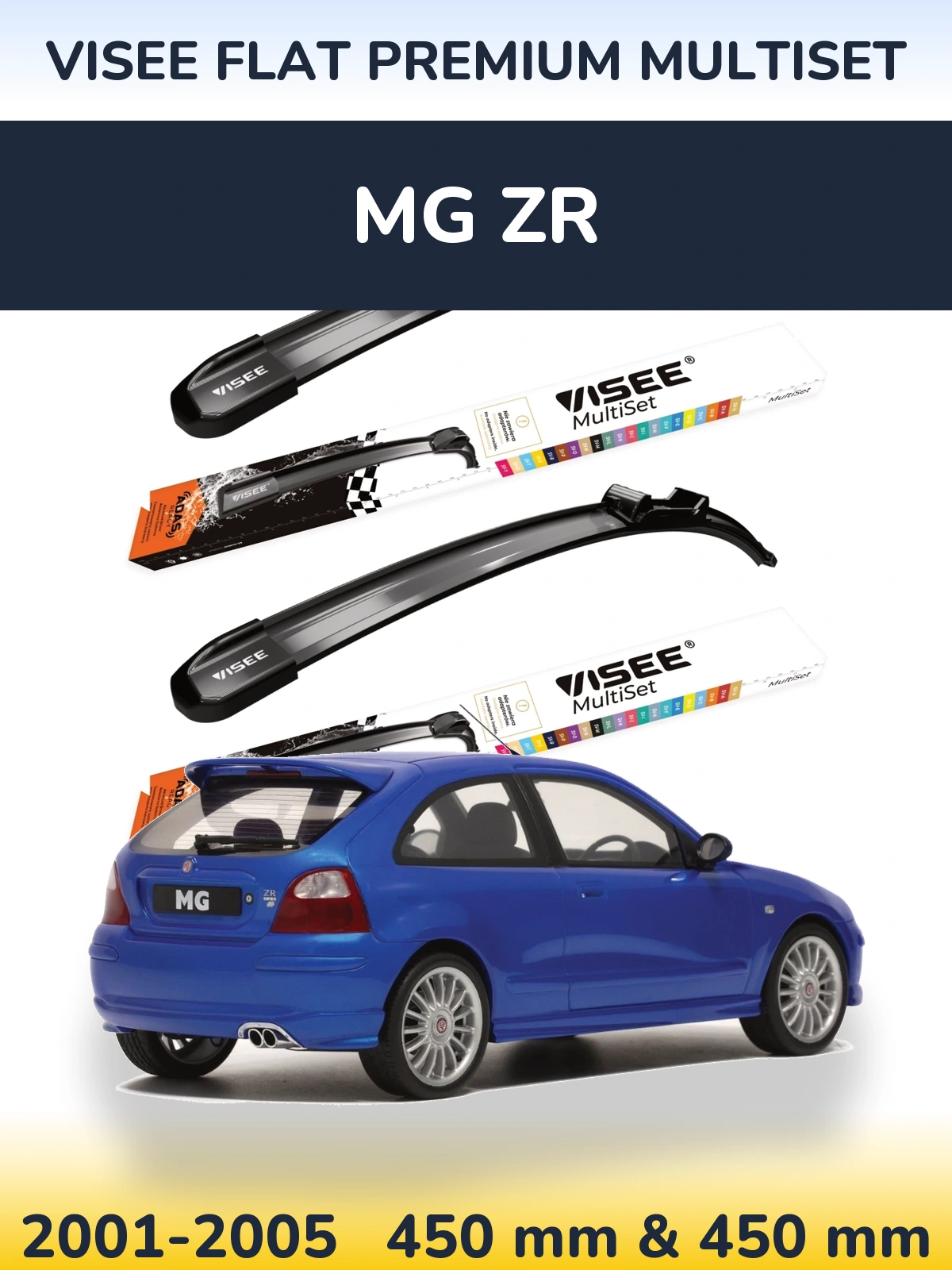 Ștergătoare VISEE FLAT PREMIUM MultiSet pentru MG ZR