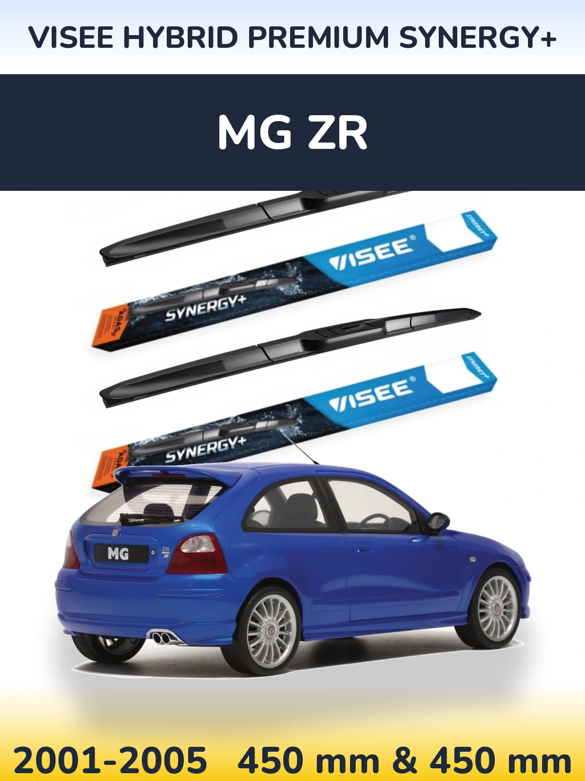 Ștergătoare VISEE HYBRID PREMIUM SYNERGY+ pentru MG ZR