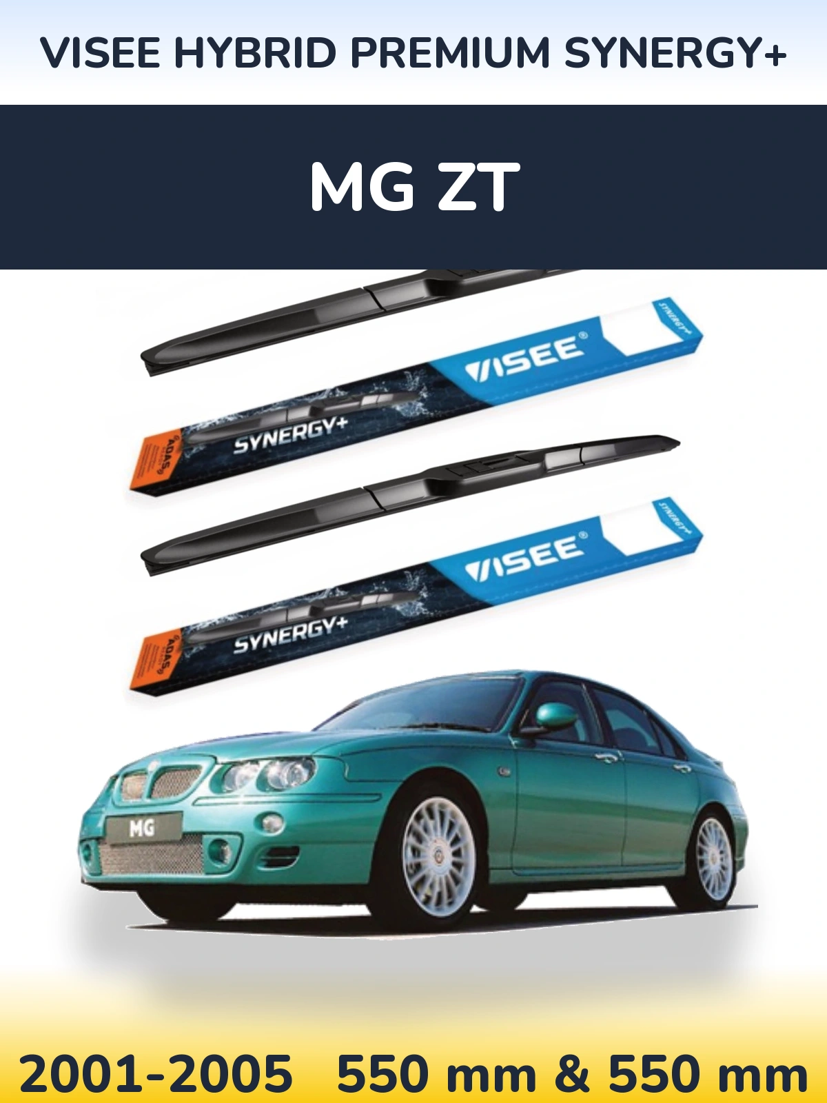 Ștergătoare VISEE HYBRID PREMIUM SYNERGY+ pentru MG ZT