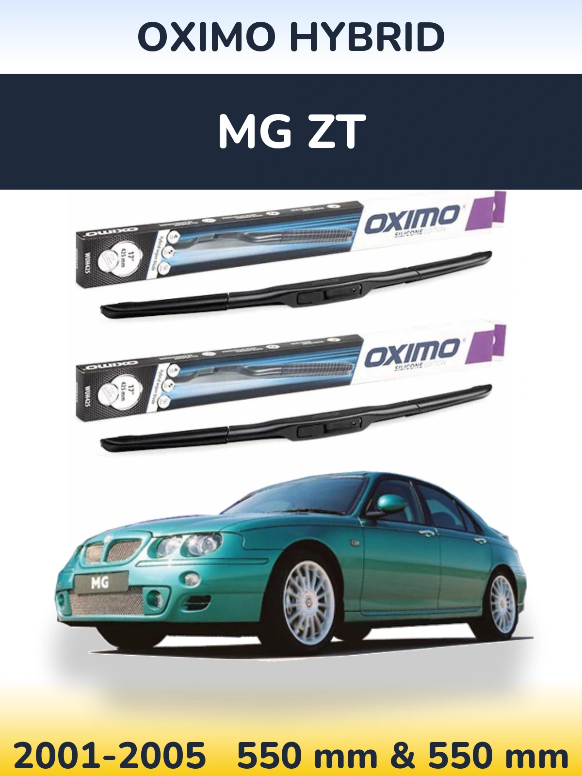 Ștergătoare Oximo Hybrid pentru MG ZT