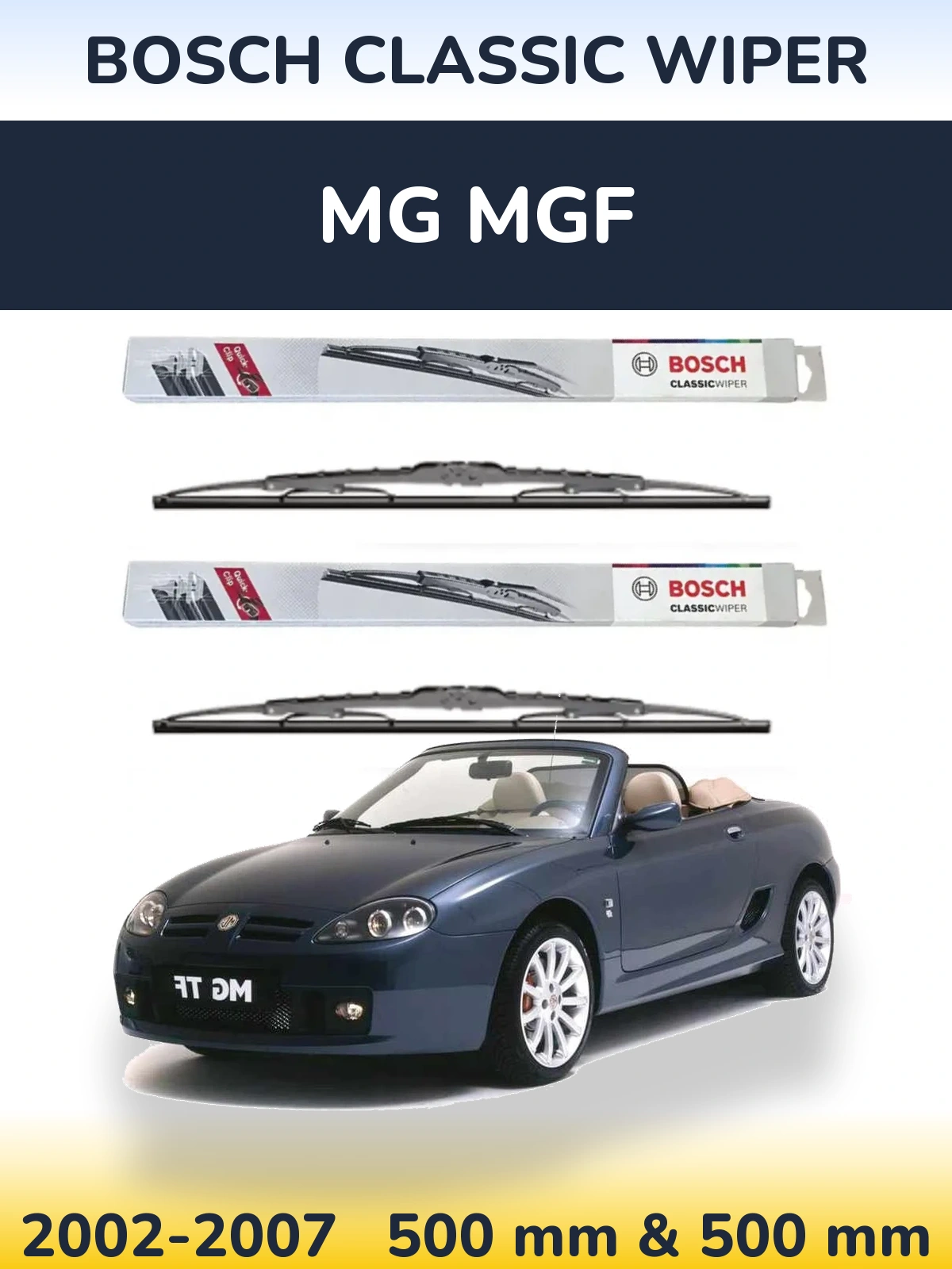 Ștergătoare BOSCH Classic Wiper pentru MG MGF