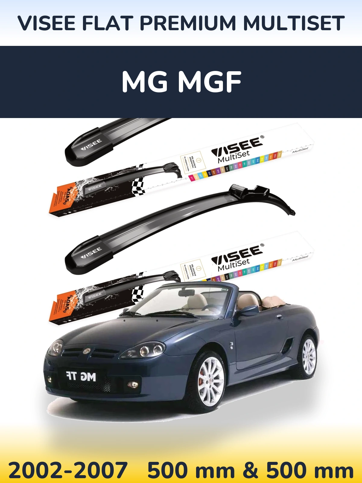 Ștergătoare VISEE FLAT PREMIUM MultiSet pentru MG MGF