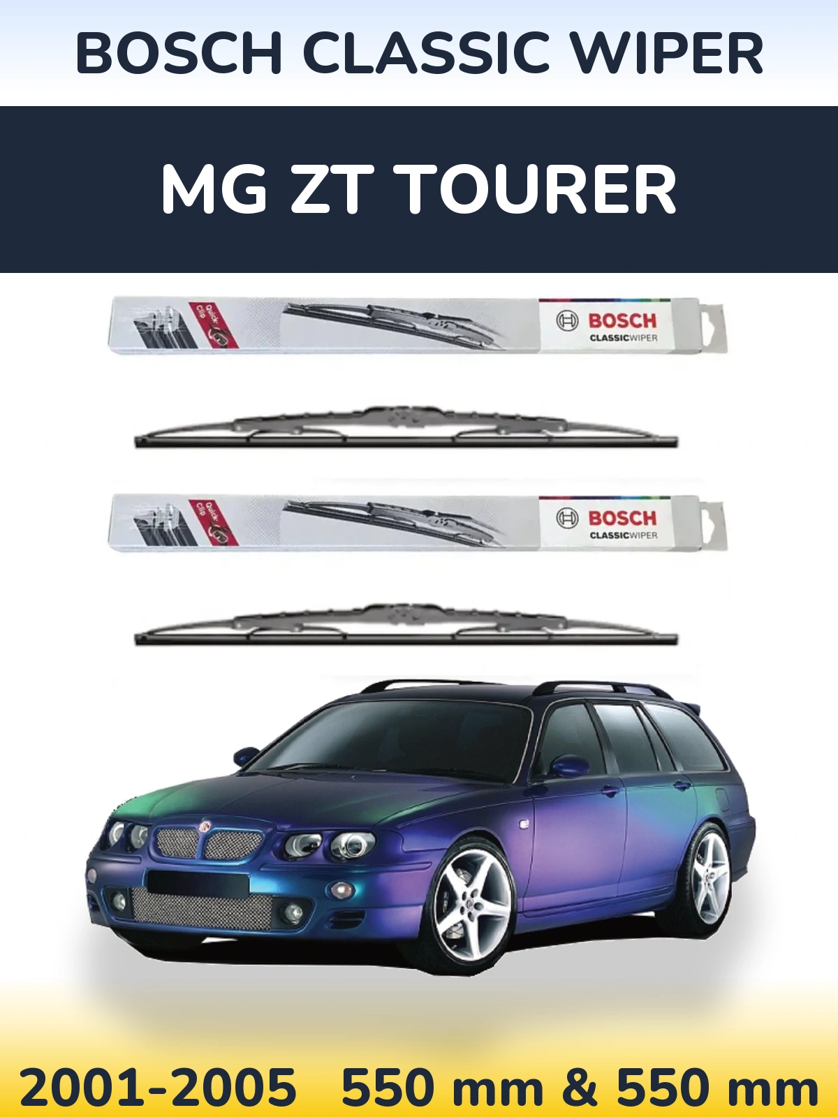 Ștergătoare BOSCH Classic Wiper pentru MG ZT Tourer