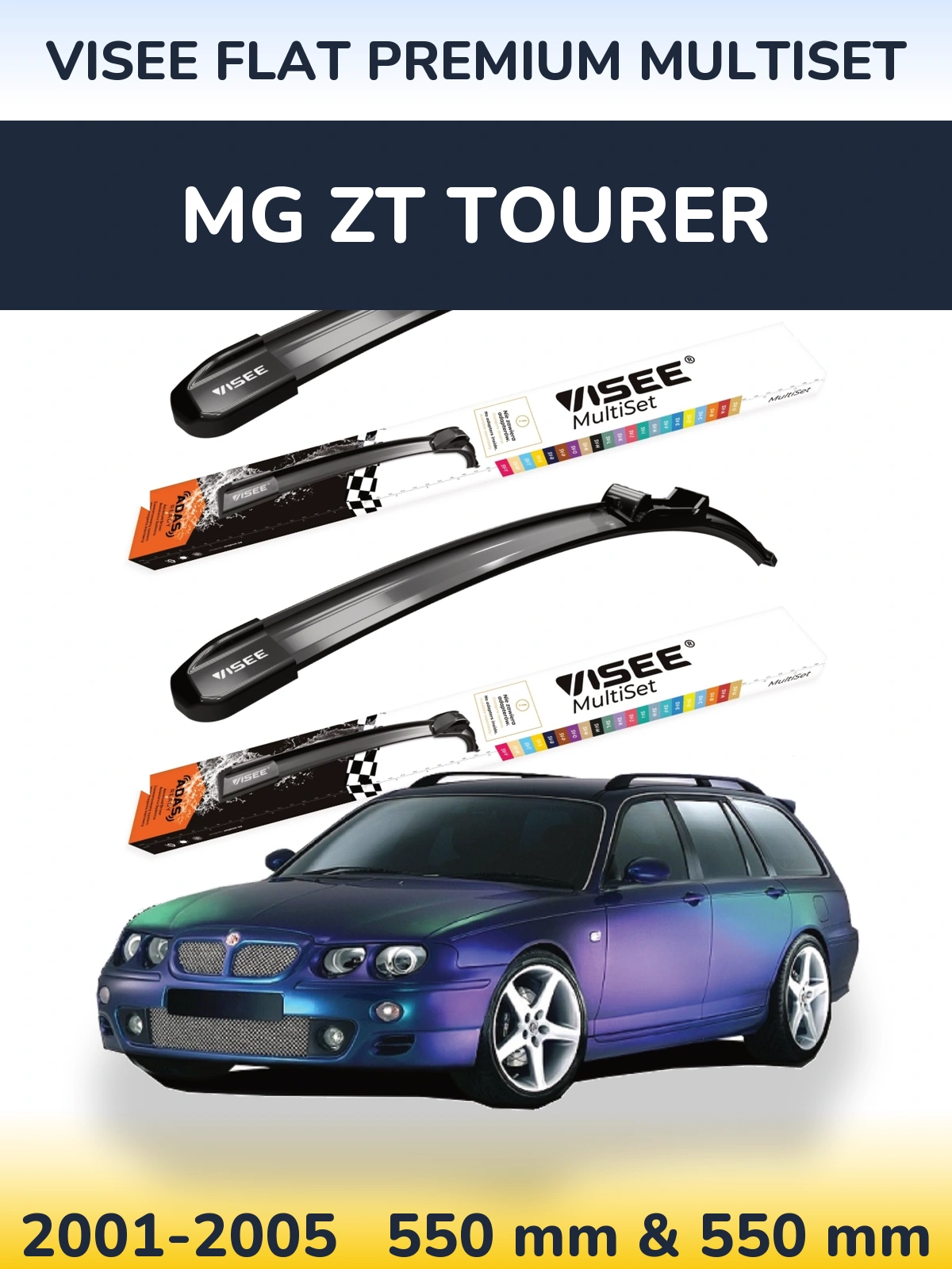 Ștergătoare VISEE FLAT PREMIUM MultiSet pentru MG ZT Tourer