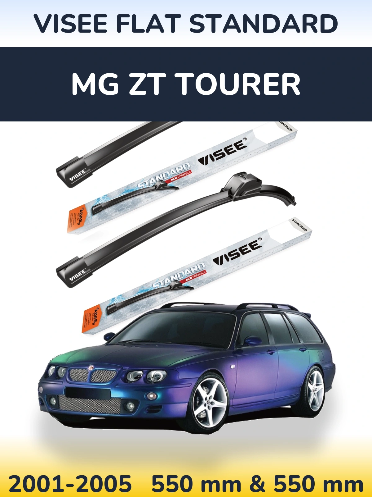 Ștergătoare VISEE FLAT STANDARD pentru MG ZT Tourer