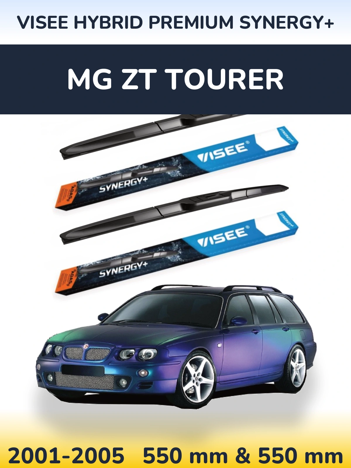 Ștergătoare VISEE HYBRID PREMIUM SYNERGY+ pentru MG ZT Tourer