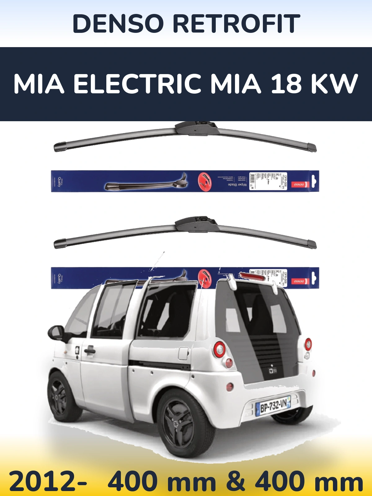 Ștergătoare Denso Retrofit pentru MIA Electric mia 18 kw