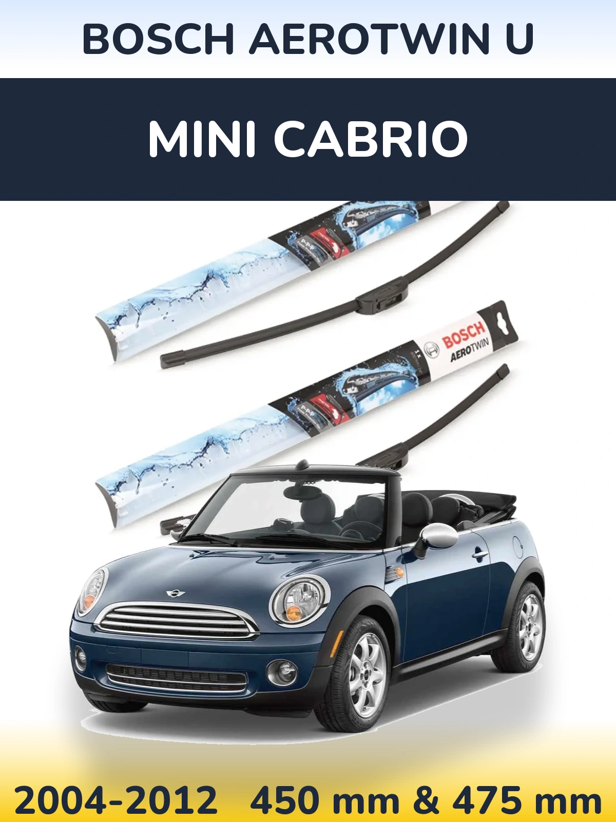 Ștergătoare BOSCH AeroTwin U pentru MINI Cabrio
