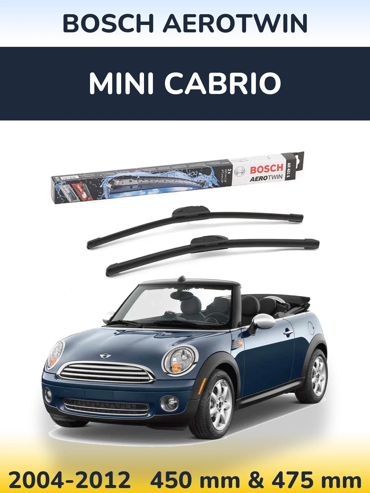 Ștergătoare BOSCH AeroTwin pentru MINI Cabrio