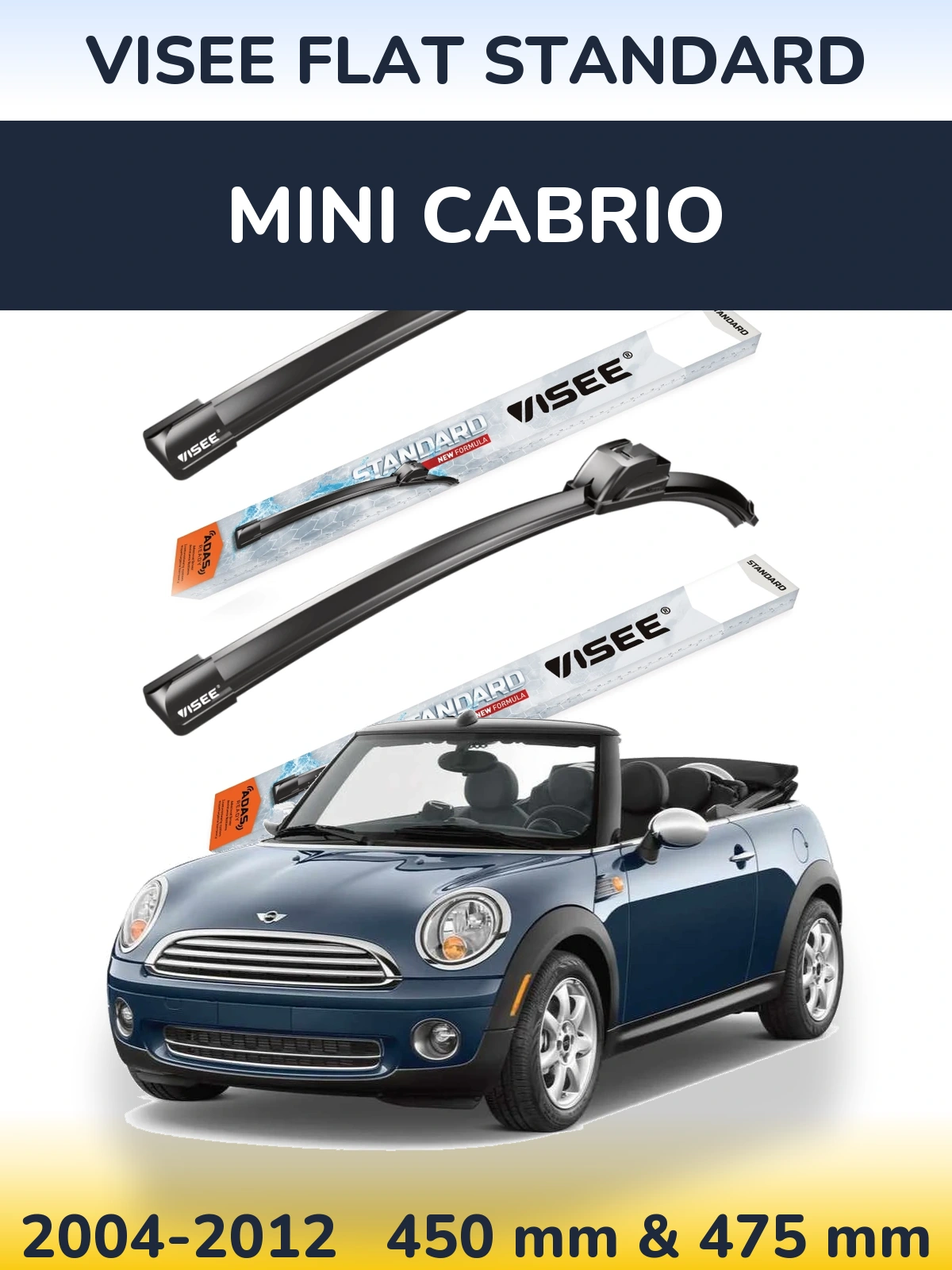 Ștergătoare VISEE FLAT STANDARD pentru MINI Cabrio