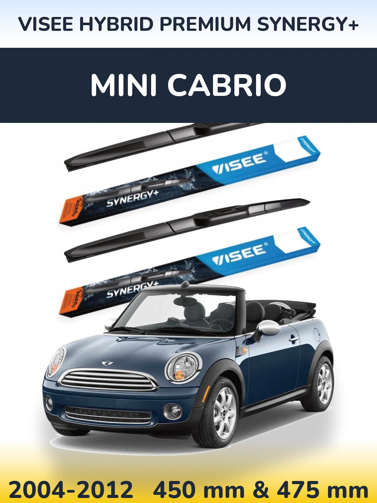 Ștergătoare VISEE HYBRID PREMIUM SYNERGY+ pentru MINI Cabrio