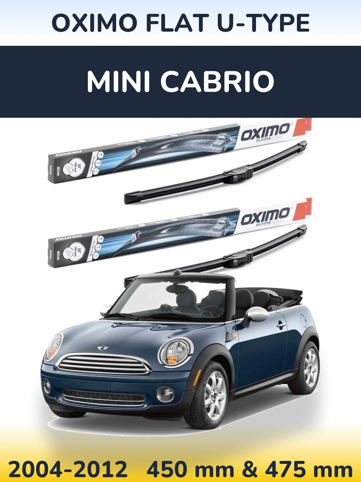 Ștergătoare Oximo Flat U-type pentru MINI Cabrio