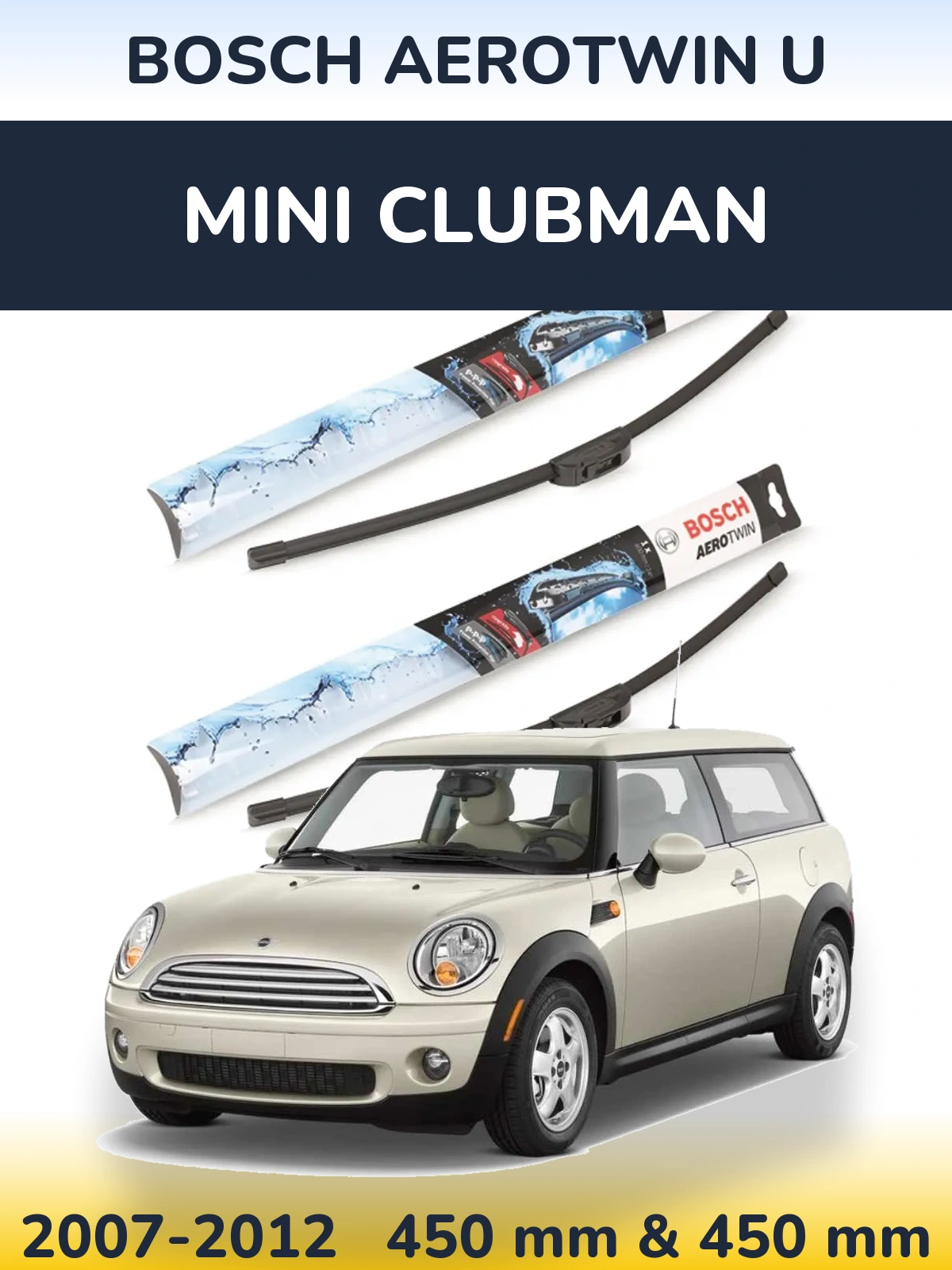 Ștergătoare BOSCH AeroTwin U pentru MINI Clubman