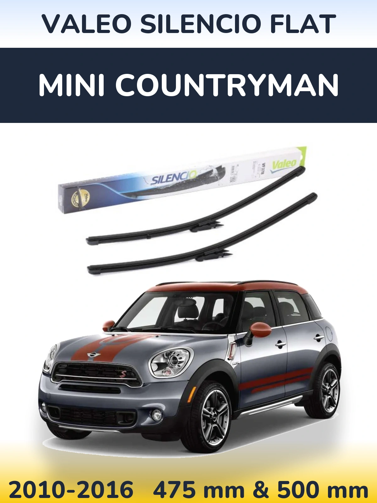 Ștergătoare Valeo Silencio Flat pentru MINI Countryman
