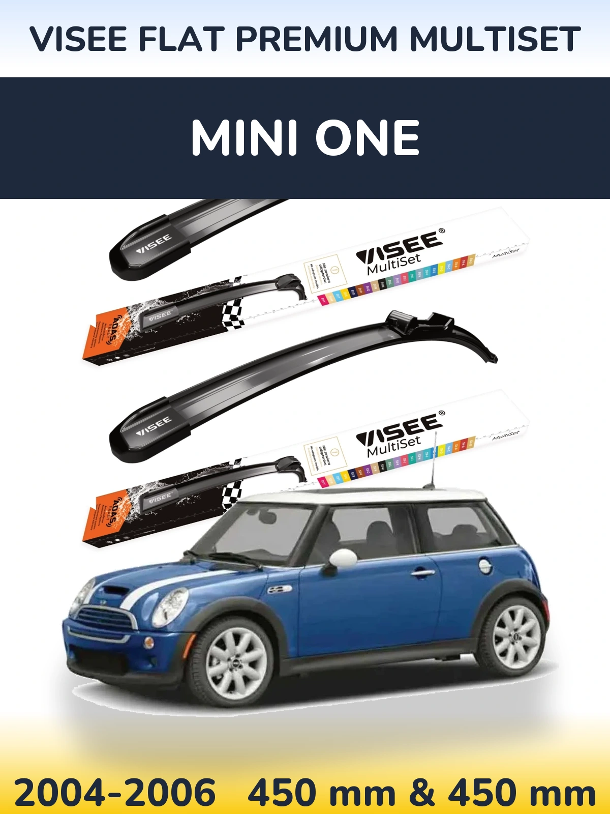 Ștergătoare VISEE FLAT PREMIUM MultiSet pentru MINI One