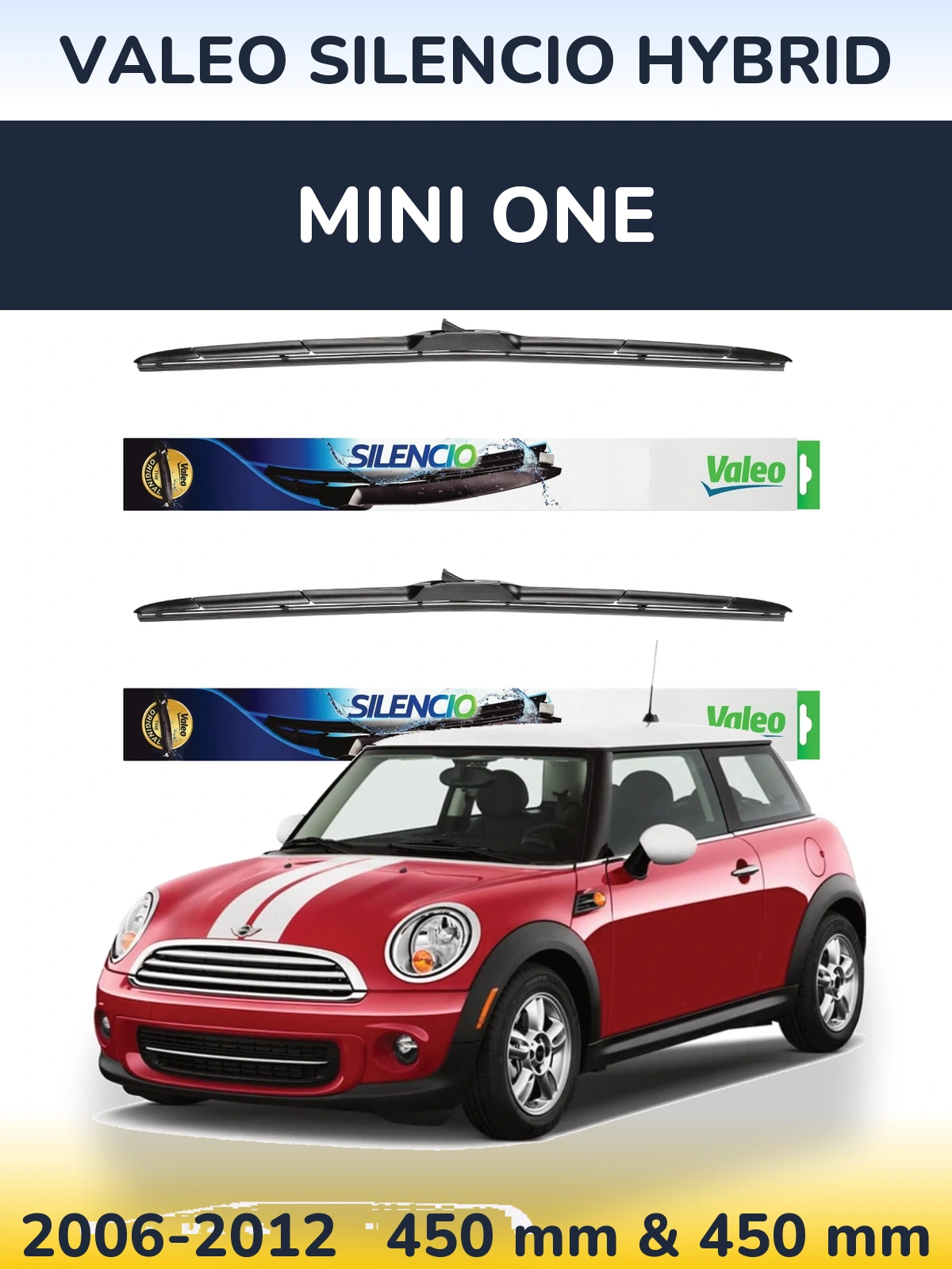 Ștergătoare Valeo Silencio Hybrid pentru MINI One