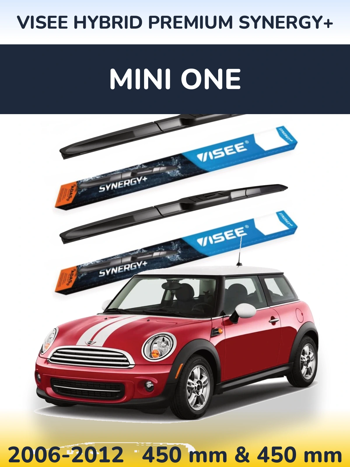 Ștergătoare VISEE HYBRID PREMIUM SYNERGY+ pentru MINI One