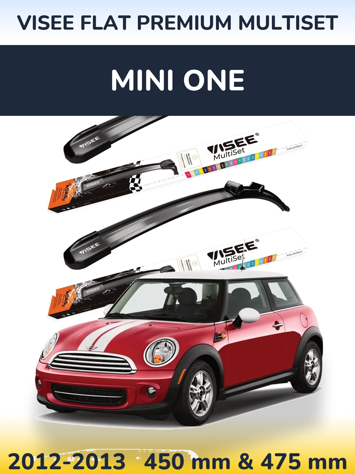 Ștergătoare VISEE FLAT PREMIUM MultiSet pentru MINI One