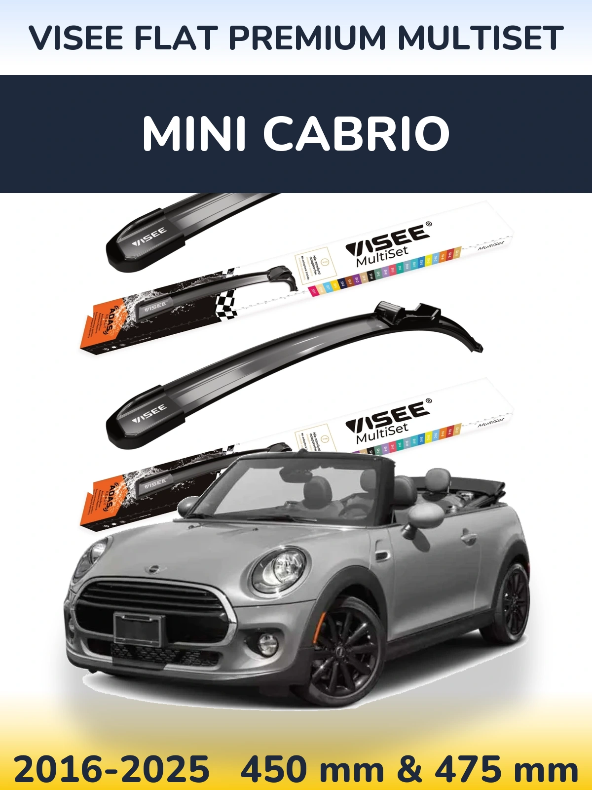 Ștergătoare VISEE FLAT PREMIUM MultiSet pentru MINI Cabrio