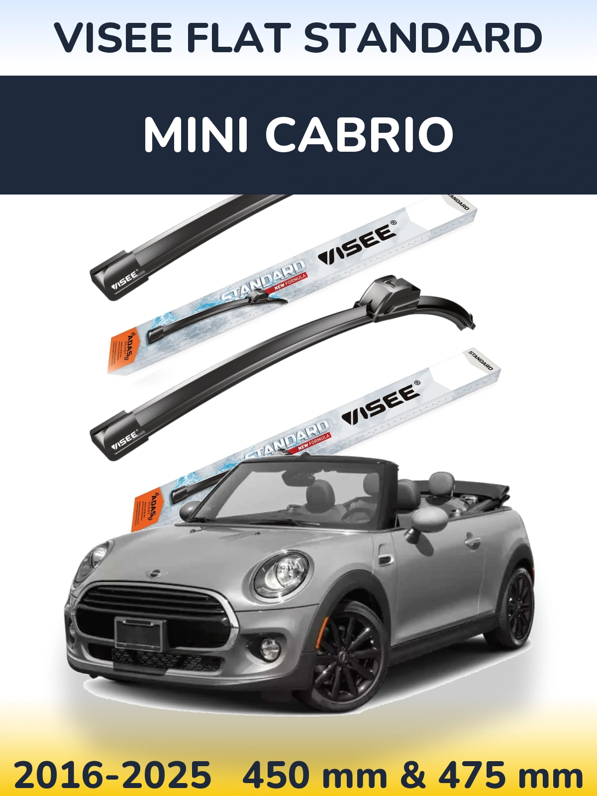 Ștergătoare VISEE FLAT STANDARD pentru MINI Cabrio