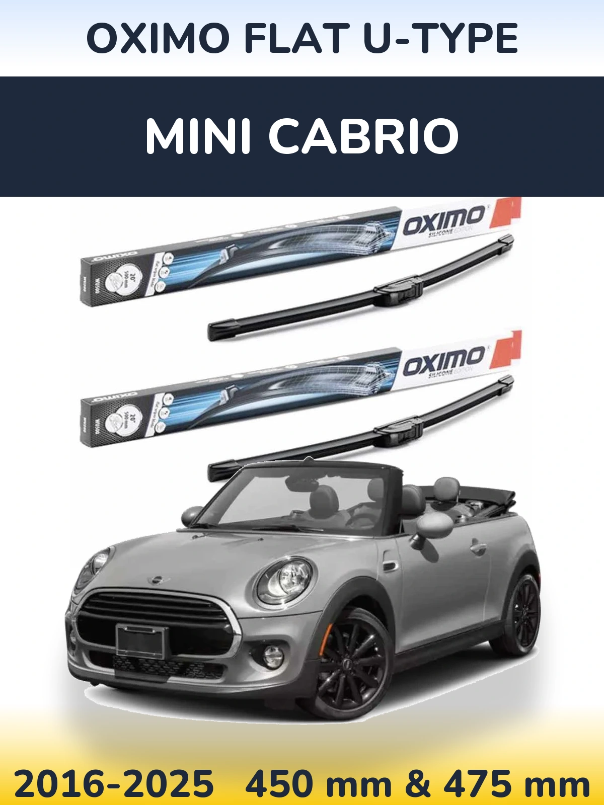 Ștergătoare Oximo Flat U-type pentru MINI Cabrio