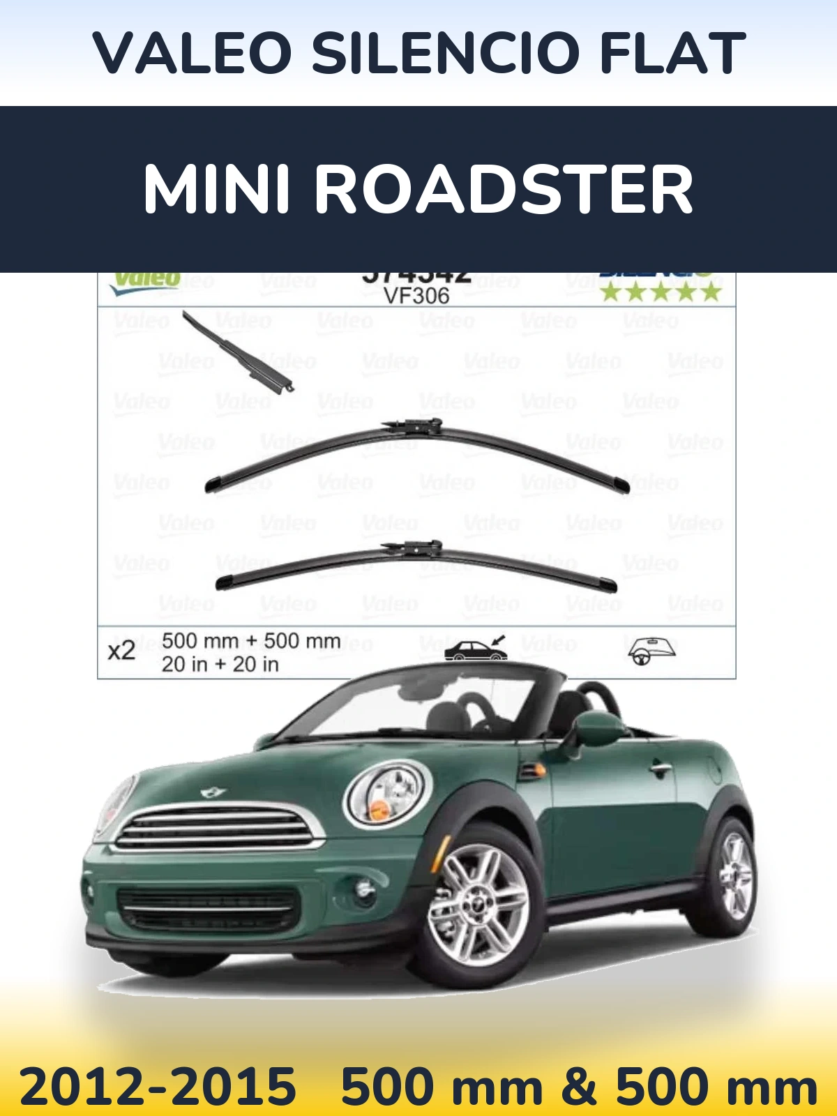 Ștergătoare Valeo Silencio Flat pentru MINI Roadster