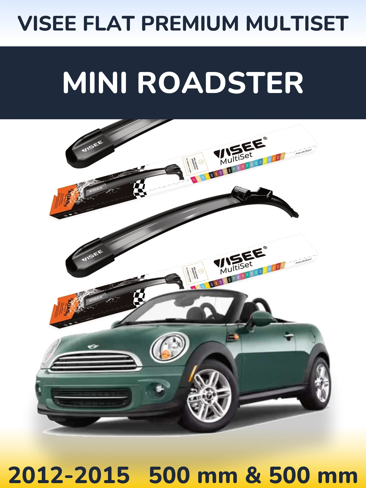 Ștergătoare VISEE FLAT PREMIUM MultiSet pentru MINI Roadster