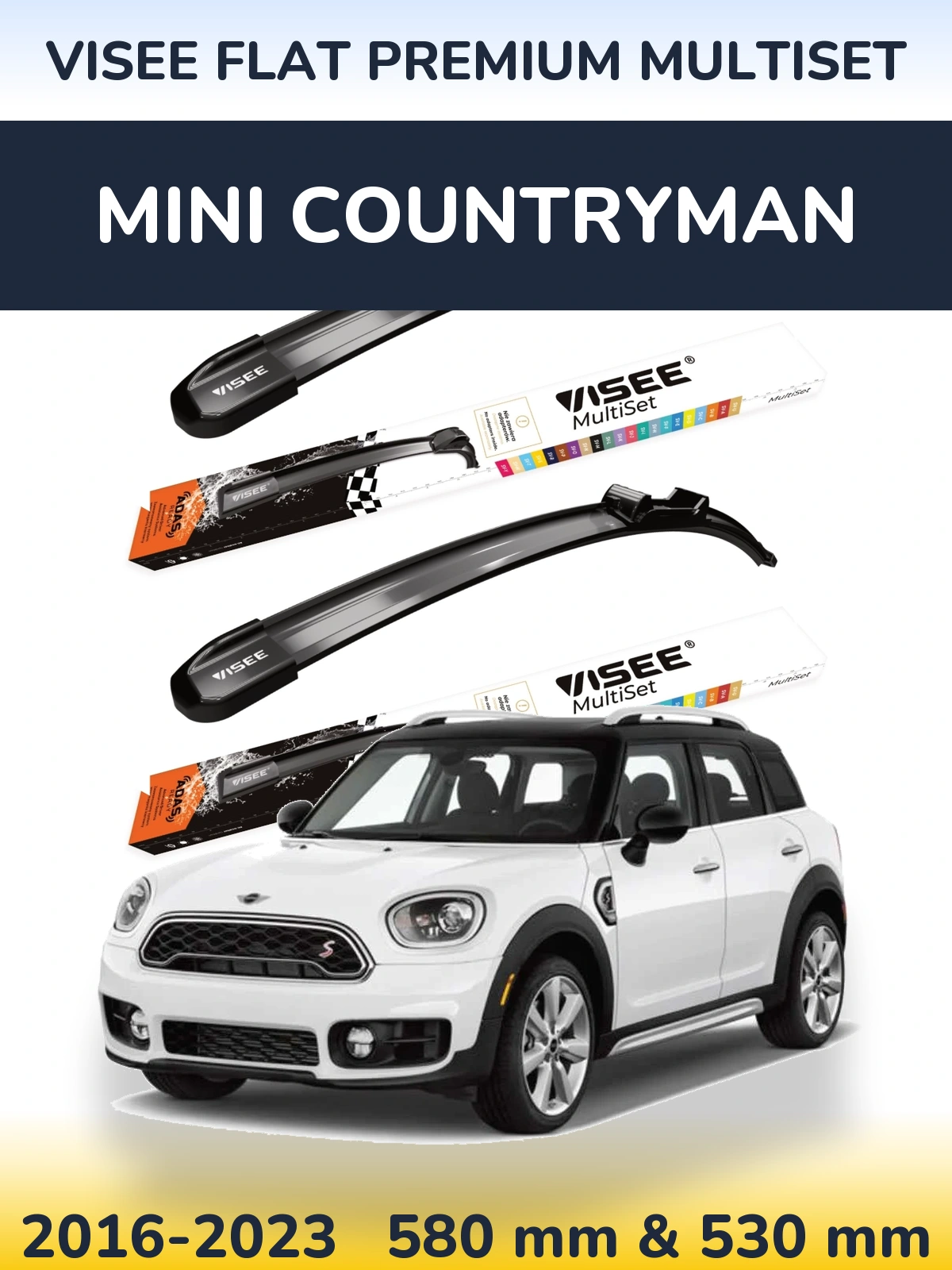 Ștergătoare VISEE FLAT PREMIUM MultiSet pentru MINI Countryman