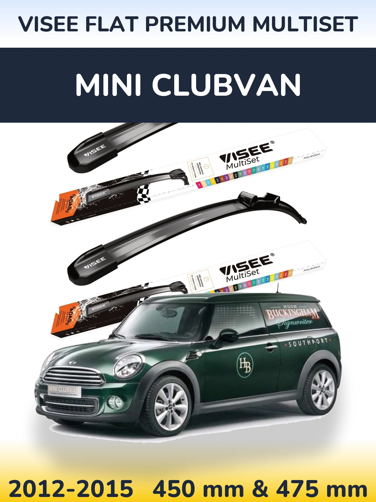 Ștergătoare VISEE FLAT PREMIUM MultiSet pentru MINI Clubvan