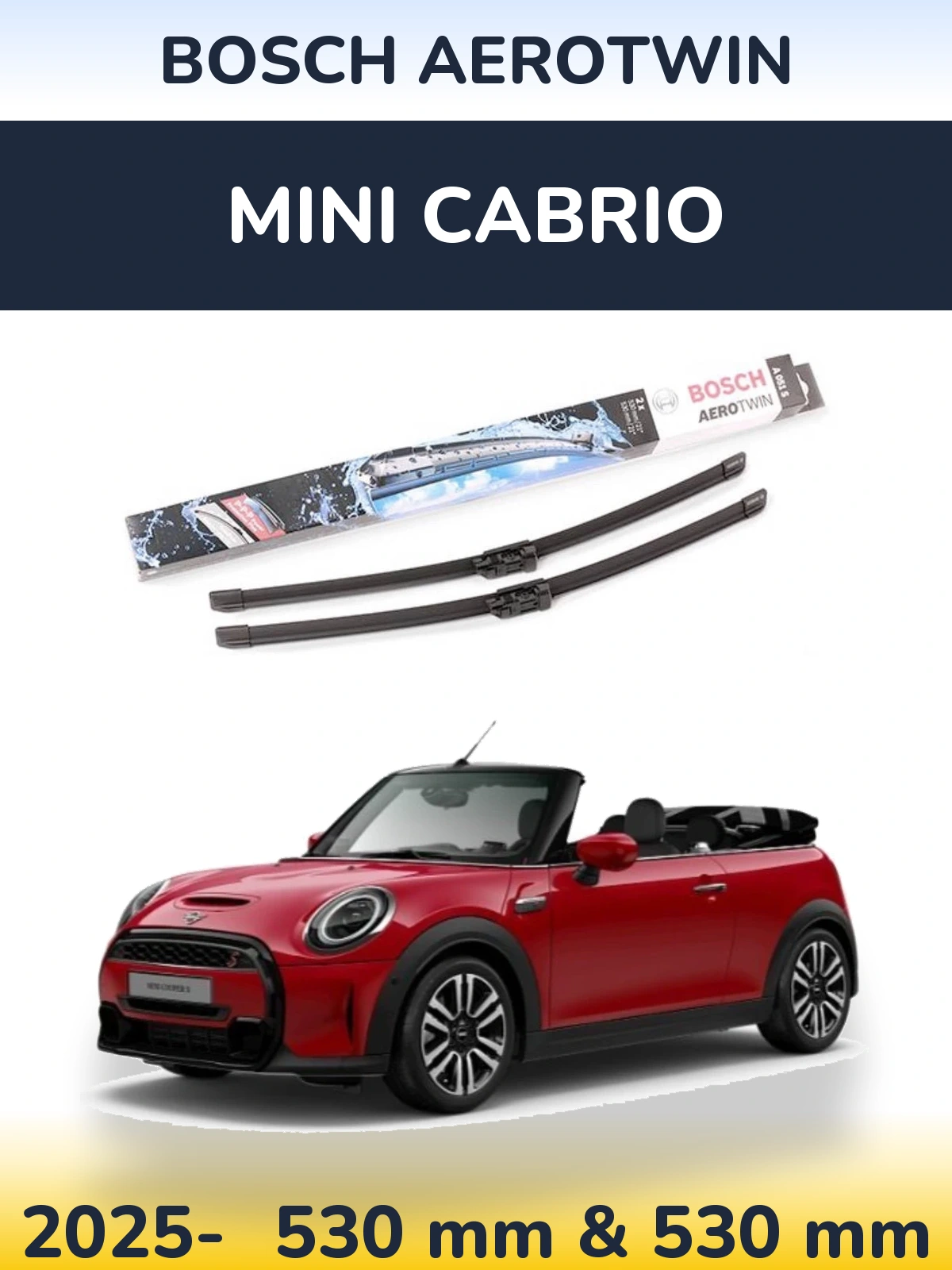 Ștergătoare BOSCH AeroTwin pentru MINI Cabrio