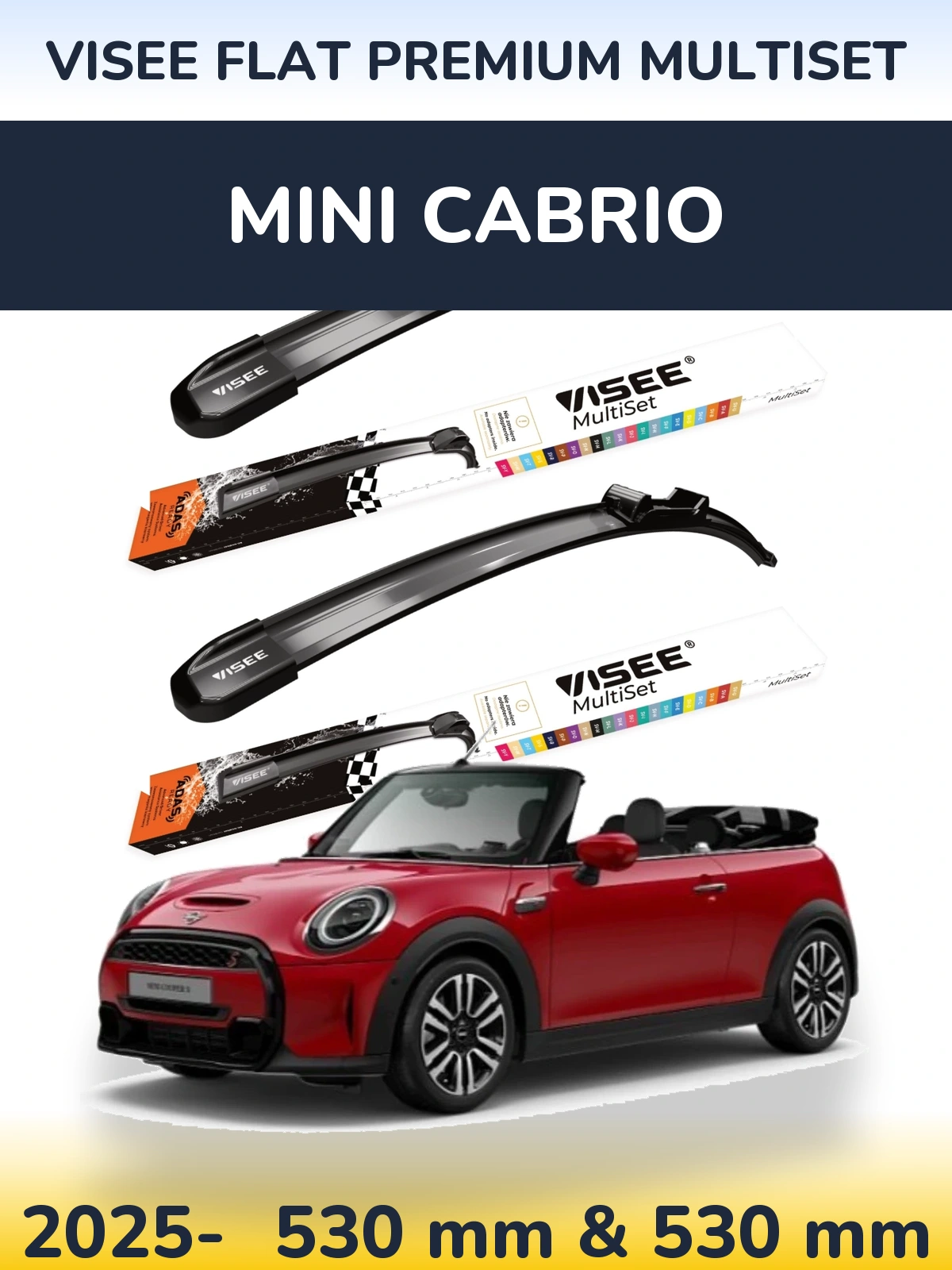 Ștergătoare VISEE FLAT PREMIUM MultiSet pentru MINI Cabrio