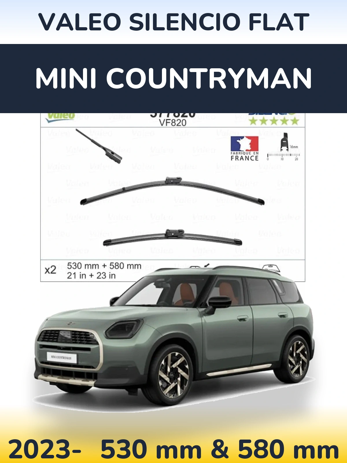 Ștergătoare Valeo Silencio Flat pentru MINI Countryman