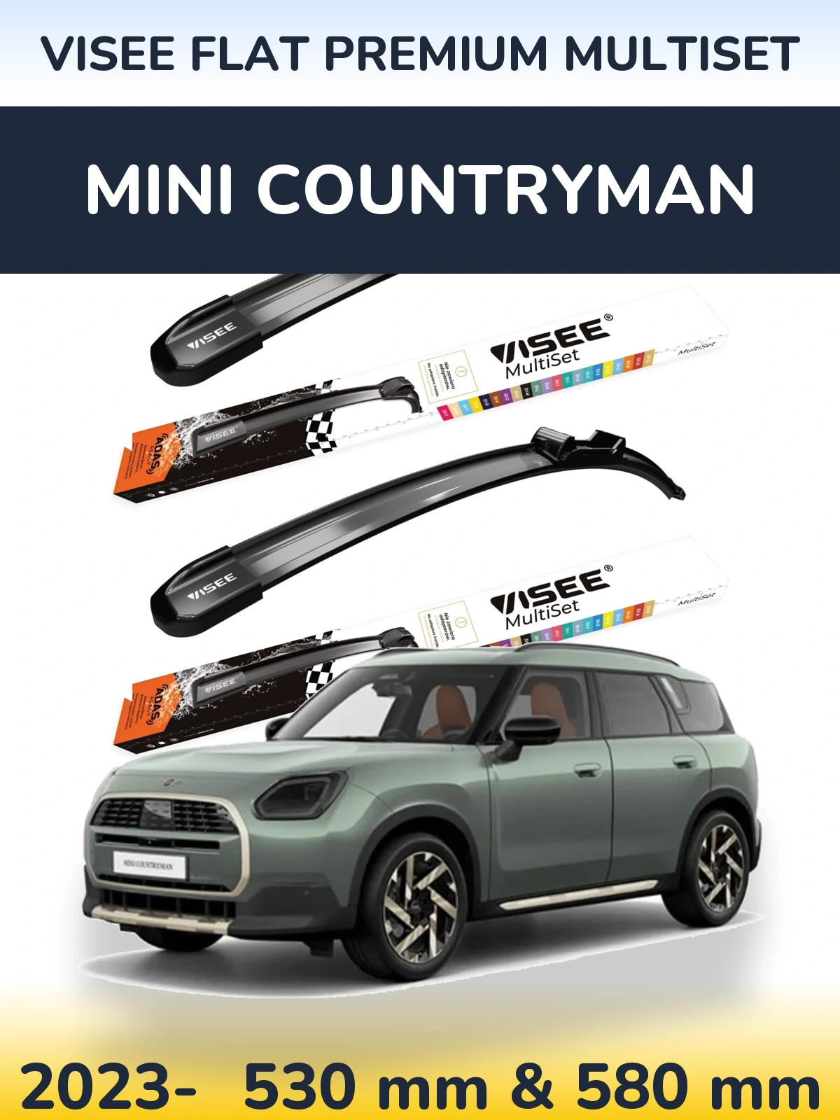 Ștergătoare VISEE FLAT PREMIUM MultiSet pentru MINI Countryman