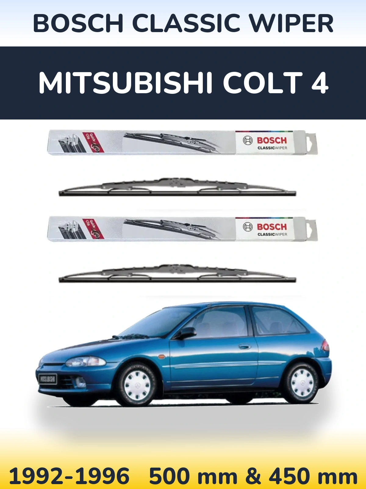Ștergătoare BOSCH Classic Wiper pentru Mitsubishi Colt 4