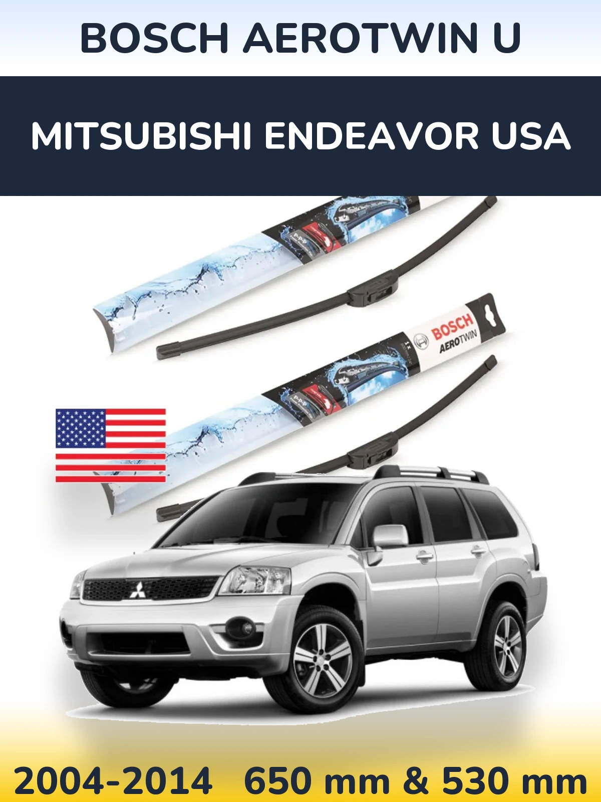 Ștergătoare BOSCH AeroTwin U pentru Mitsubishi Endeavor USA