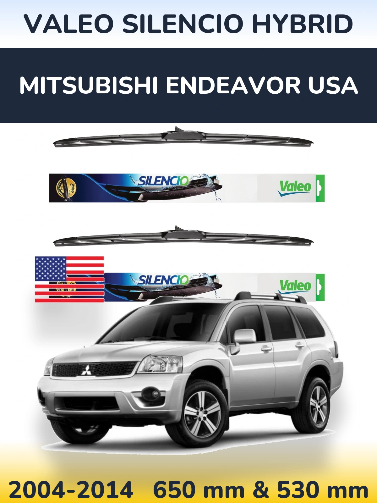 Ștergătoare Valeo Silencio Hybrid pentru Mitsubishi Endeavor USA