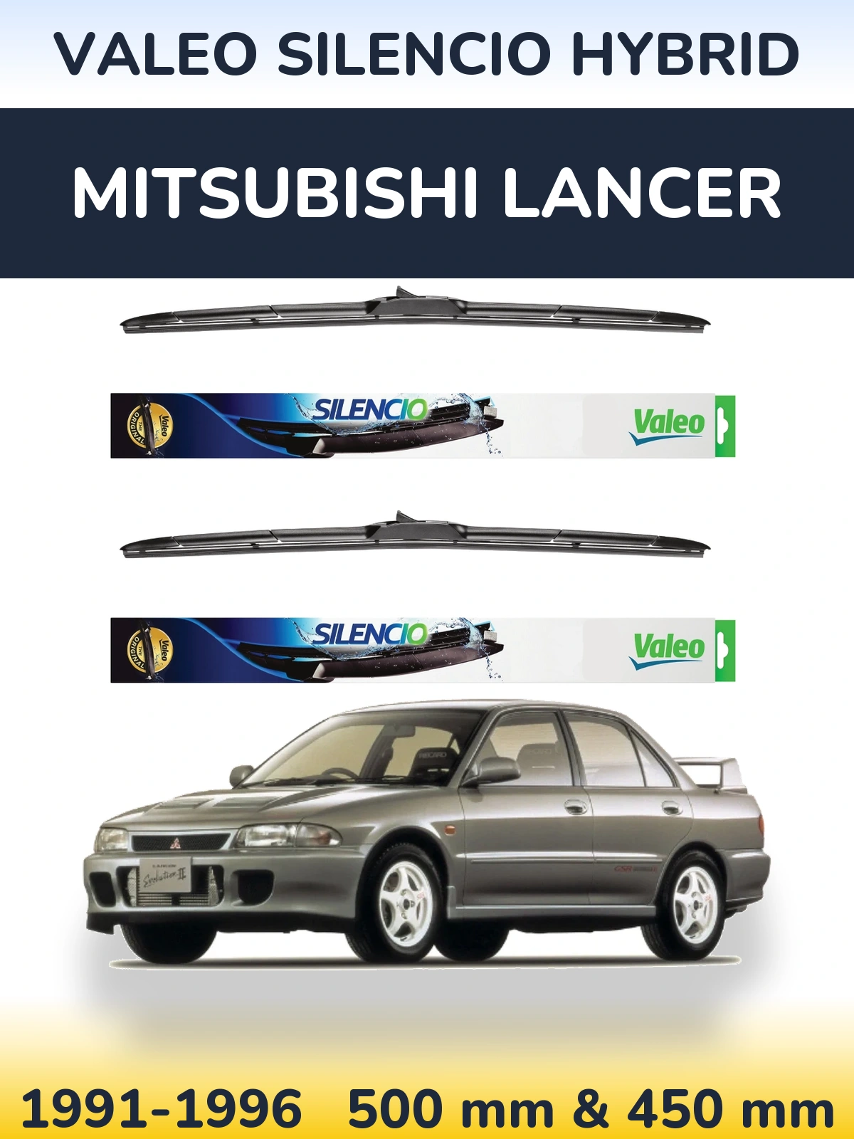 Ștergătoare Valeo Silencio Hybrid pentru Mitsubishi Lancer