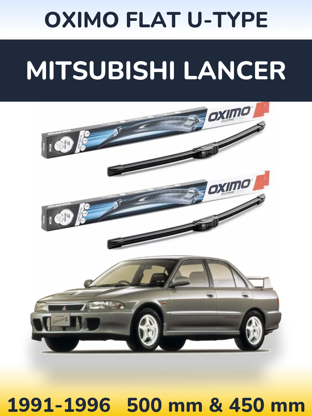 Ștergătoare Oximo Flat U-type pentru Mitsubishi Lancer