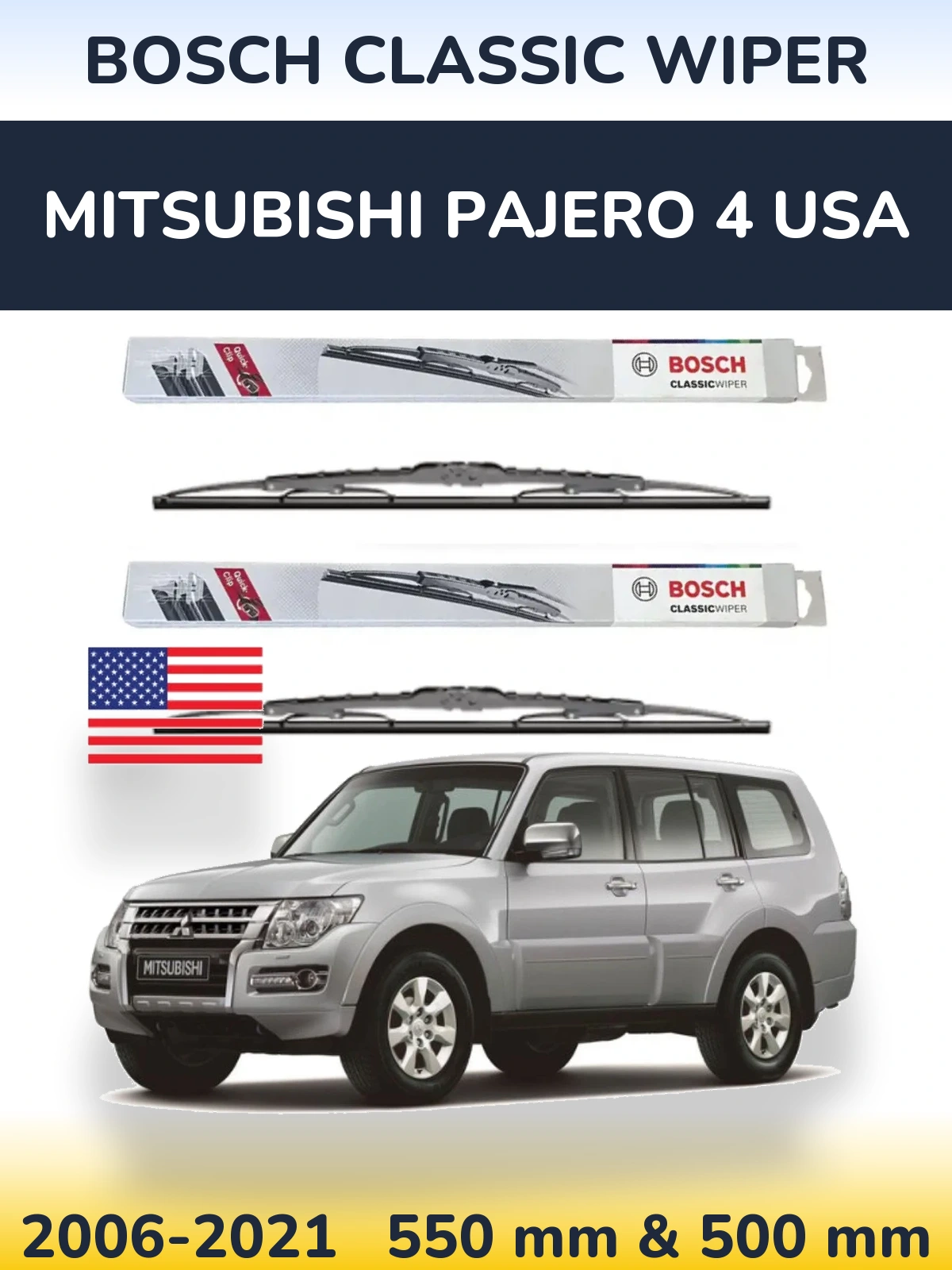 Ștergătoare BOSCH Classic Wiper pentru Mitsubishi Pajero 4 USA
