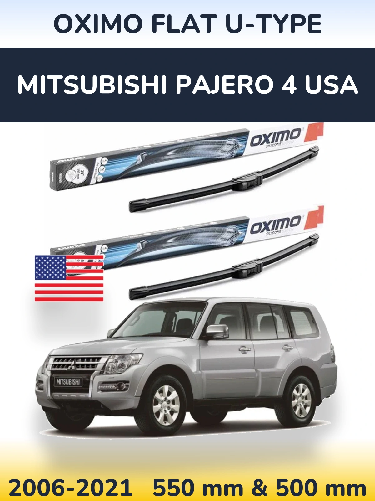 Ștergătoare Oximo Flat U-type pentru Mitsubishi Pajero 4 USA
