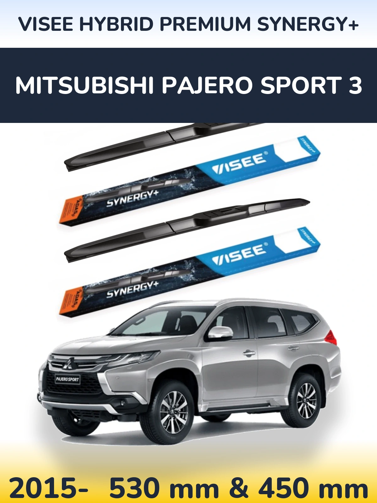 Ștergătoare VISEE HYBRID PREMIUM SYNERGY+ pentru Mitsubishi Pajero Sport 3