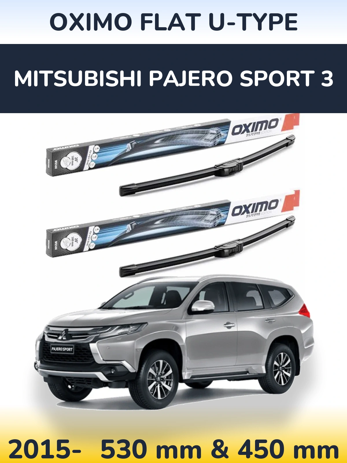 Ștergătoare Oximo Flat U-type pentru Mitsubishi Pajero Sport 3